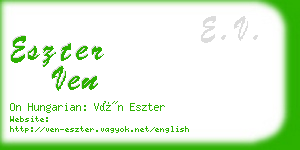 eszter ven business card